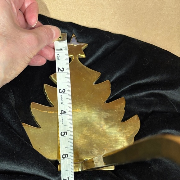 Solid Brass Christmas Tree Stocking Holder for Mantle Vintage from 1993 - Picture 13 of 13